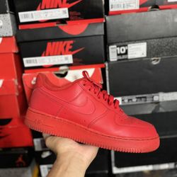 Nike Air Force 1 Low Triple Red size 10  USED But Clean
