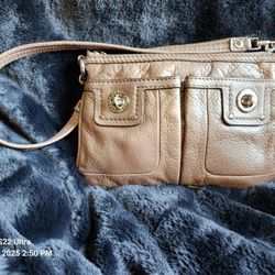 Small Bronze Leather Marc Jacobs Handbag Purse Bag