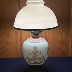 Beautiful Antique 1890 Milk Glass Victorian Parlor Lamp