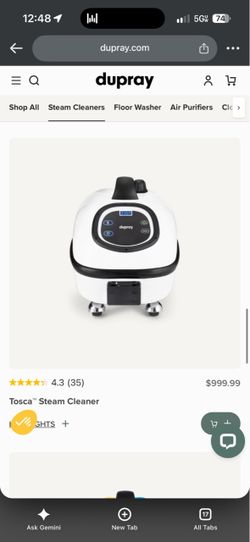 Dupray  Tosca  steam cleaner