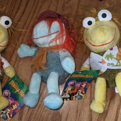 3 New Fraggle Rock Plush Stuffed Animals