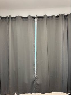Gray blackout curtains