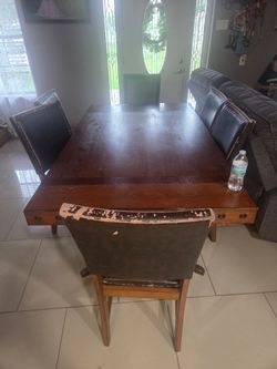 6 chair table