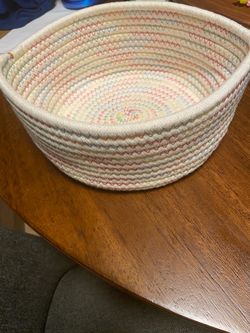 Coiled Cotton Rope Storage Basket