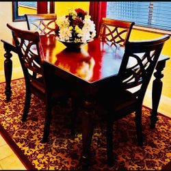 Dining Table, Armoire & Decor 