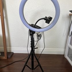 Ring Light with Tripod & Phone Holder – $15