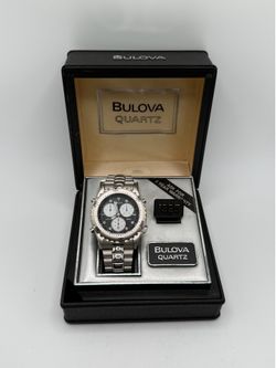 Bulova Quartz Chronograph 150FT Stainless Steel Men’s Wristwatch w/ Original Box