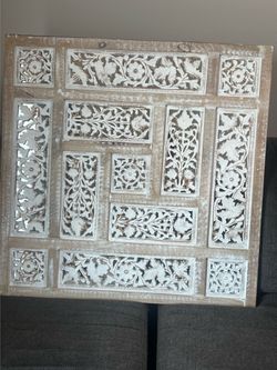 Wooden Wall Panel with Mirror