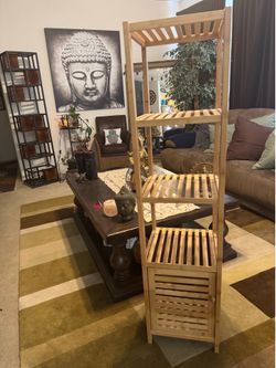 Bamboo Bathroom Storage 4 Tiers