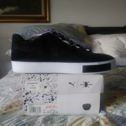 Puma X Daily Paper Court Platform S "Puma Black" Size 13 Brand New