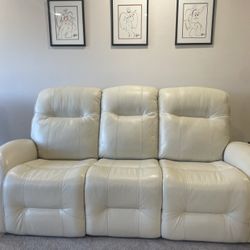 Italian Leather Couch: Double Recliner, Electric, Custom Order Over $4000 New