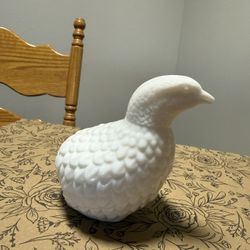 Vintage Avon Partridge Milk Glass Cologne Bottle