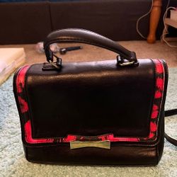 Pink And Black Betsey Johnson Purse
