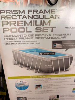 Intex 16 x 8 x 42 rectangular pool