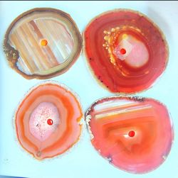 Sun splash fire agate crystals
