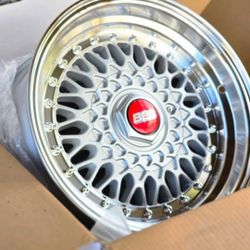 15X8.0 BRAND NEW BBS RS REPS WHEELS/RIMS. MST MT13. 4X100/4X114.3