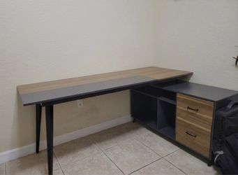 Modern Black L-Shaped Corner Desk
