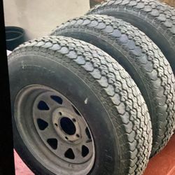 Trailer Tires And Galvanized Rims Start. 50.00.  And. 65.00. Each