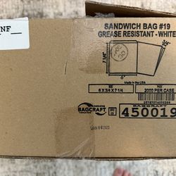 Bagcraft Sandwich Bag #19 (2000 ct. box) PARTIAL