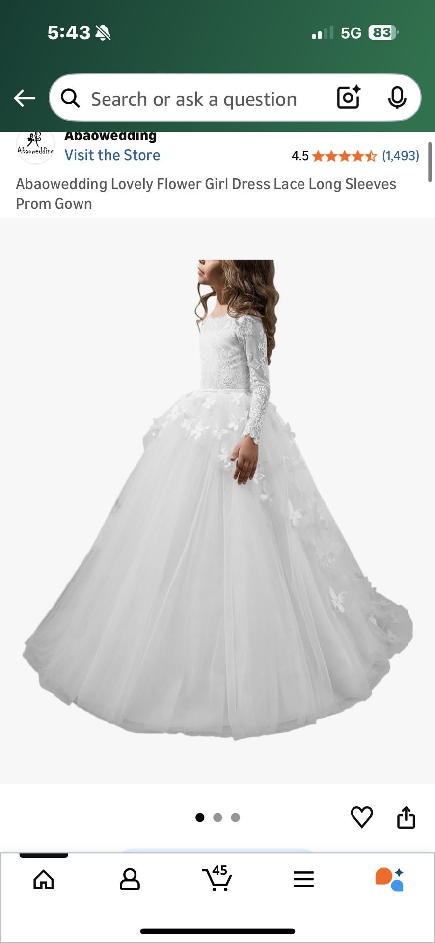 Flower Girl Dress White Size 12 & 6