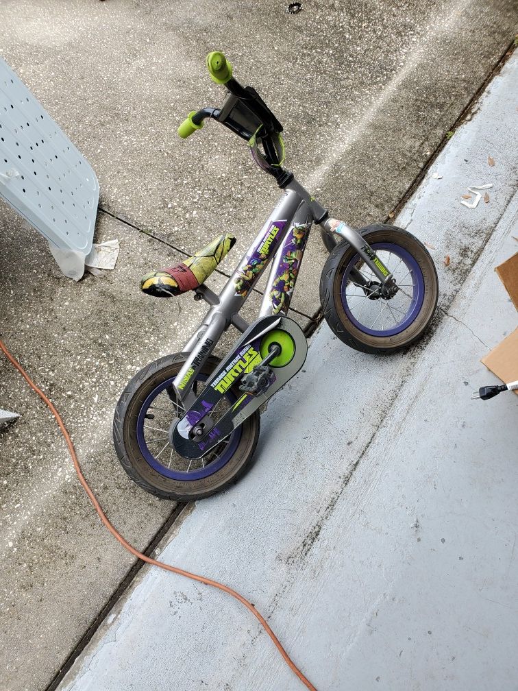 Ninja turtle bike for someone who's learning to ride two wheels