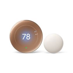 Google Nest Learning Thermostat (4th Gen) with Temp Sensor