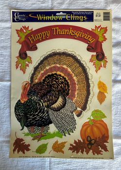 mixed lot of vintage holiday/seasonal window clings