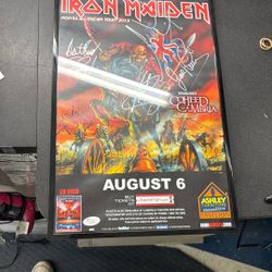 Iron Maiden Signed Poster