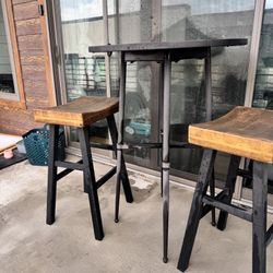 Pottery Barn High Top Bar Table And Stool 