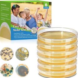 Mold Test Kit for Home-6 Simple Detection Tests，Test HVAC System,Home Surfaces,Indoor Air Quality Testing Kits, DIY Black Mold Detector