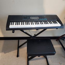 Casio Keyboard, Stand And Bench
