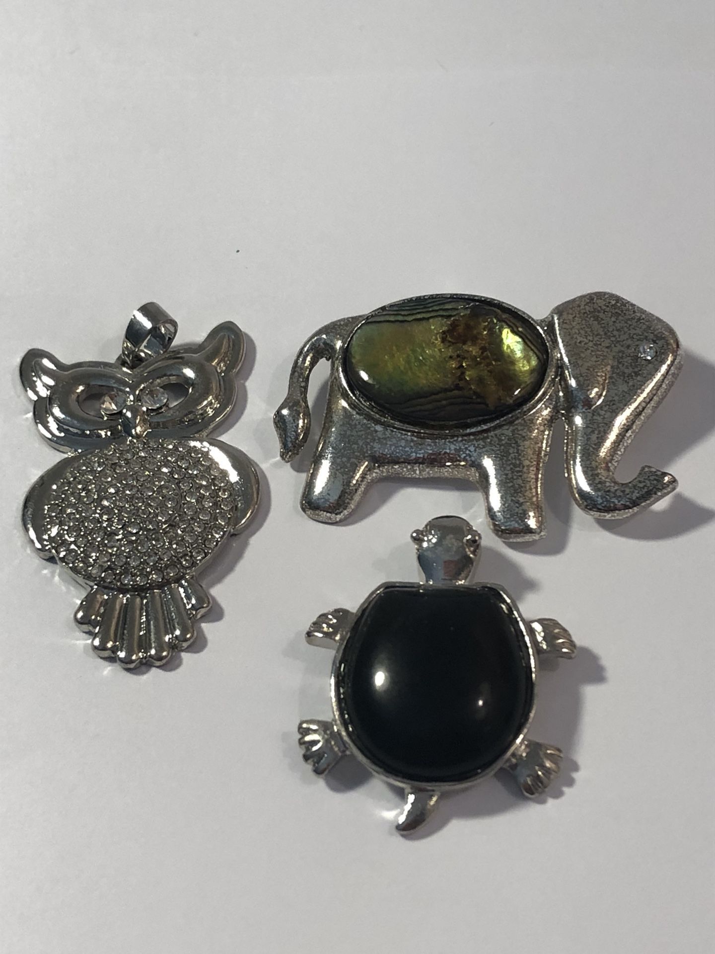 A Lot Of 3 Vintage Silver Toned Costume jewelry, plus a Free Cat Pin