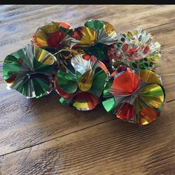 Vintage Atomic Pom Pom Foil Decorations $2.00 Each