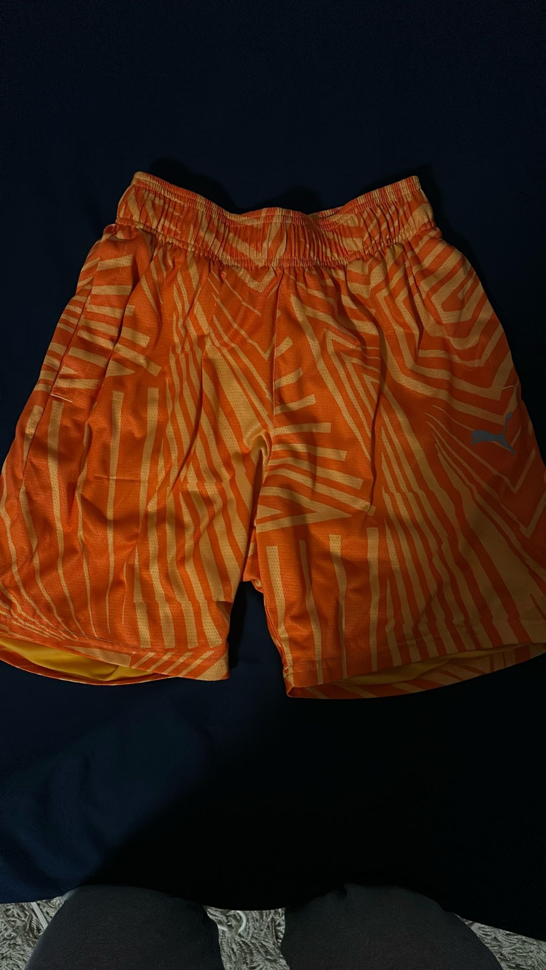 Orange Puma Athletic Shorts