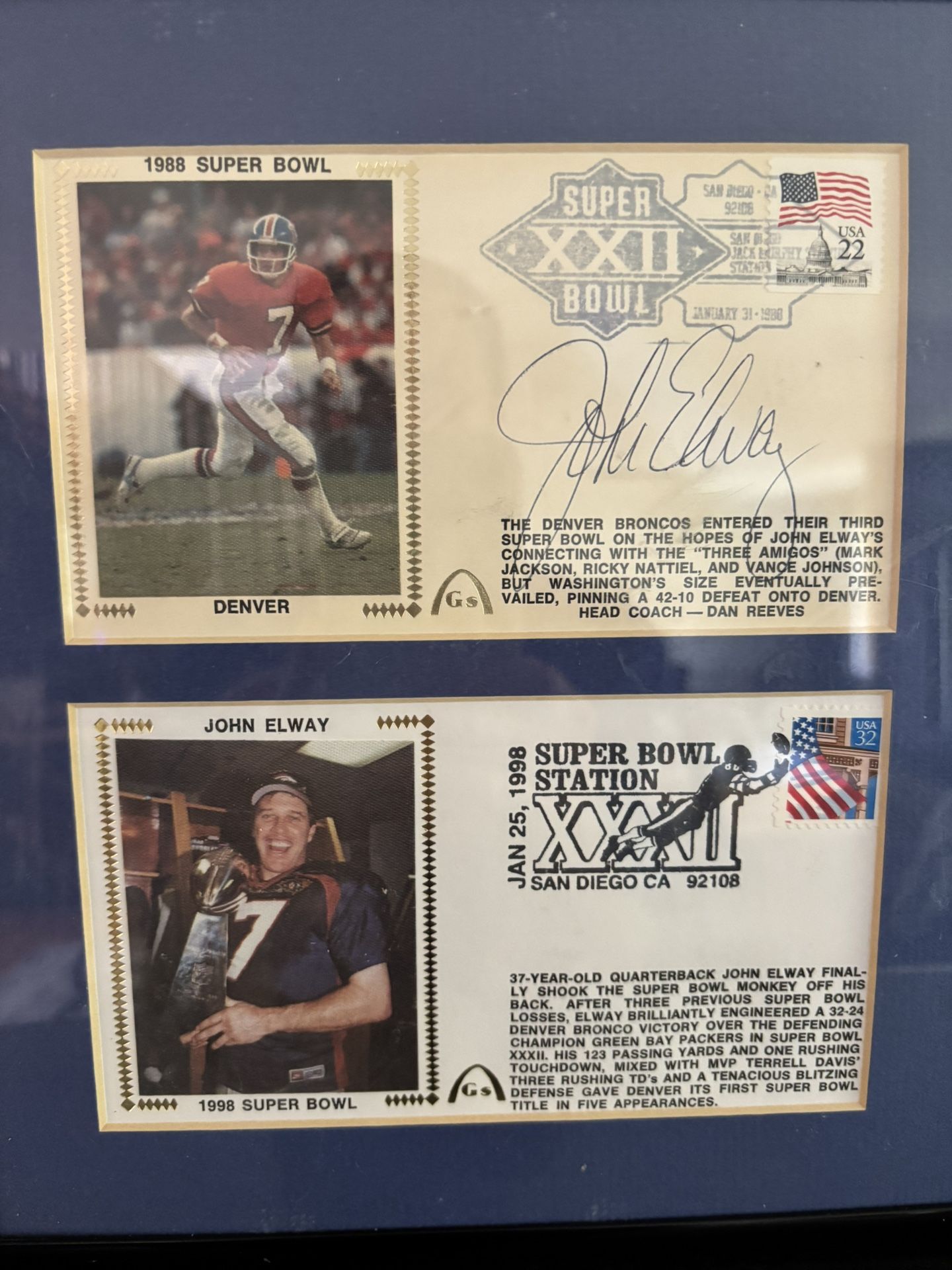 John Elway Autographed 1998 Super Bowl Limited Edition Tribute