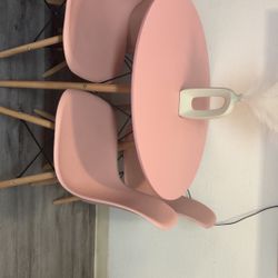 Pink Dining Table Barely Used