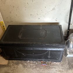 Vintage Leather Trunk 