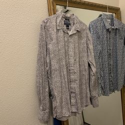 Lucky brand men’s large slim, fit shirt and extra large American rag dress shirts
