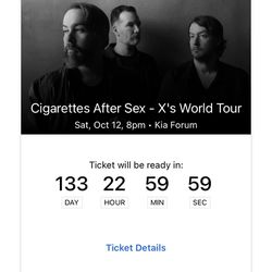 Cigarettes After Sex Ticket 