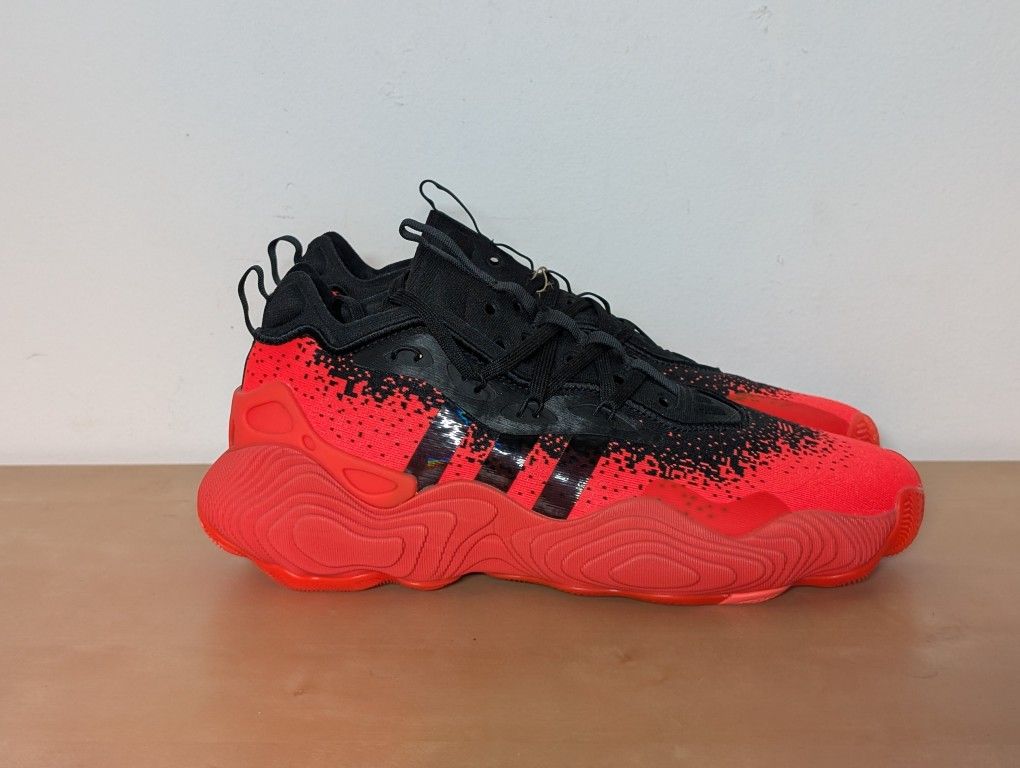 adidas Trae Young Solar Red Black Sneakers IF5605 Men's Size 11