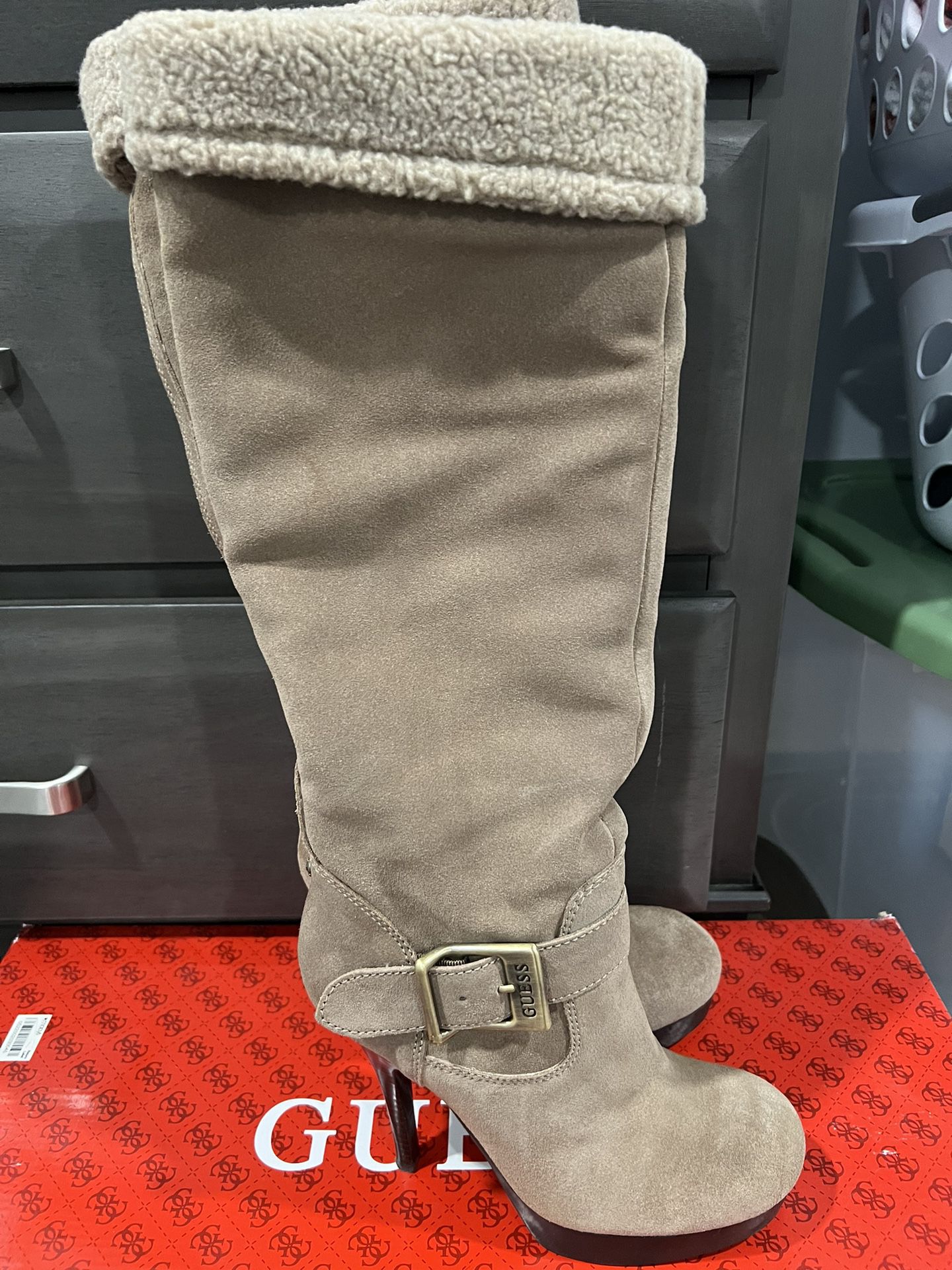 Guess Gwedesia Suede Tan Boots