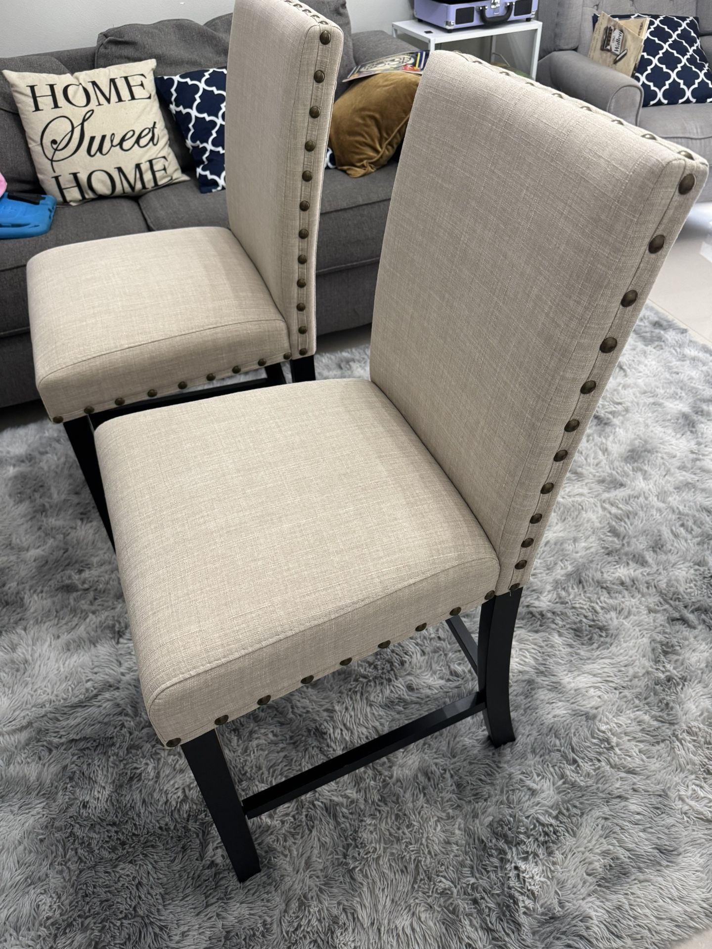 Brand new 2 Counter Height Stools With Backs
