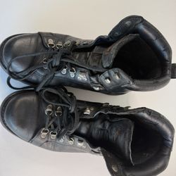 Harley-Davidson Men's Black Leather Lace-Up Motorcycle Boots Size 9.5