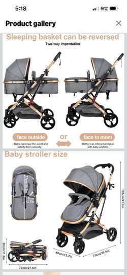 2 in 1 newborn stroller