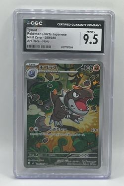 Pokemon Slab CGC Tyrunt Japanese Nihil Zero 089/080 Grade 9.5 Mint+