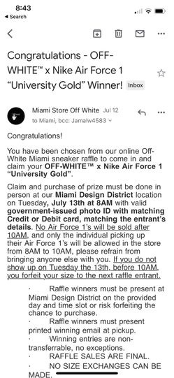 Off White Lemonade Size 9