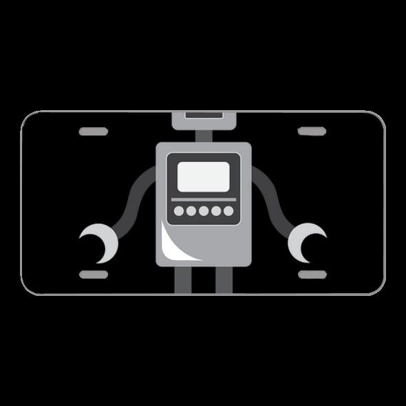 License Plate Novelty Car Front Robot Computer Technology Clipart