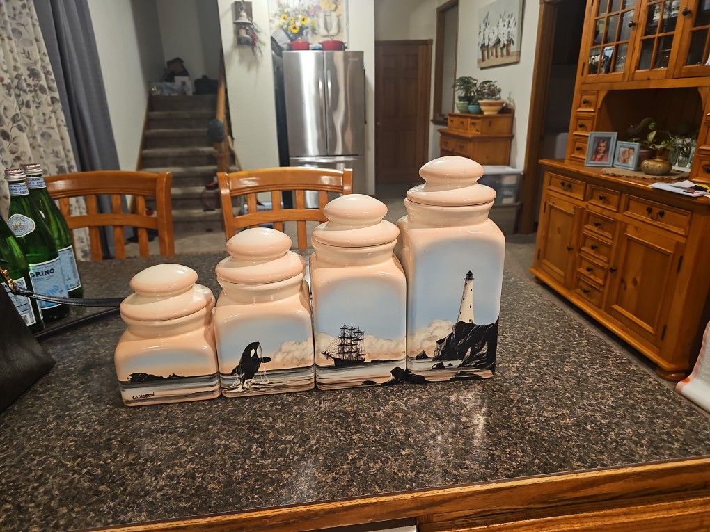 Vintage 1990 G.L. Hooton Canister Set