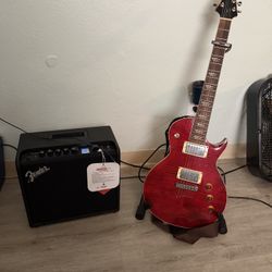 Electric Guitar And Lt 25 Mustang Amp