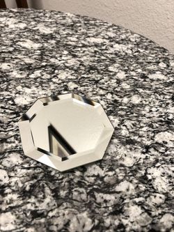 Glass mirror coaster